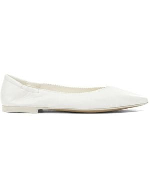 Pomme D ́Or Ballerines Élastiquées À Bout Pointu - Blanc