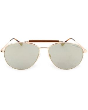 Tom Ford Pilot-Frame Sunglasses - Metallic