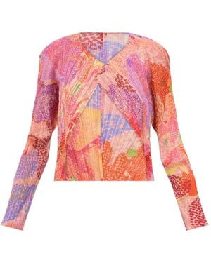 Pleats Please Issey Miyake Pleated Jacket - Red