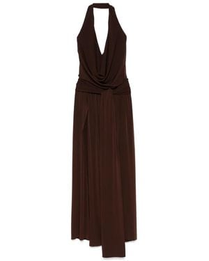 Nissa Halterneck Dress - Brown