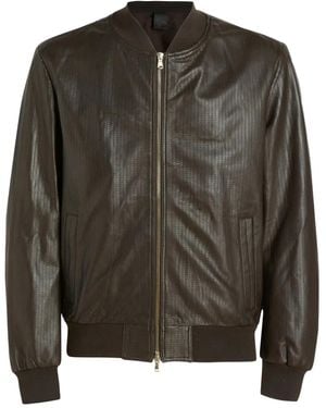 Giocasta Bomber Leather Jacket - Black