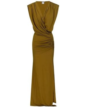 Amazuìn Vestido Largo Meghan Drapeado - Verde