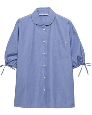 Prada Bleu Cotton Camicia - Blue