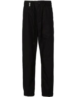 Versace Jeans Couture ロゴストラップ テーパードパンツ - ブラック