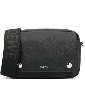 Loewe Pebble Mini Messenger Bag - Black