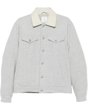 Eleventy Collared Wool Jacket - Grey