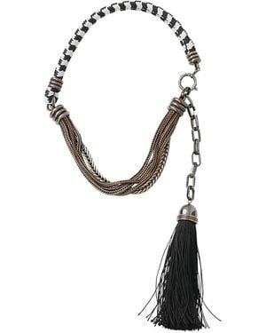 Lanvin Vita Short Tassel Necklace - Black