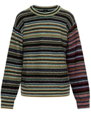 Paul Smith Gestreifter Strickpullover - Grün