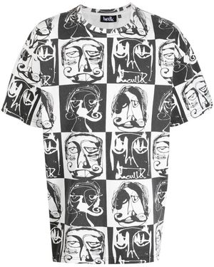 Haculla T-Shirt This Is Chess A Quadri - Bianco