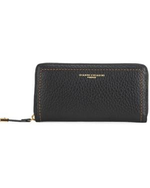 Gianni Chiarini Bubble Pebbled Leather Wallet - Black
