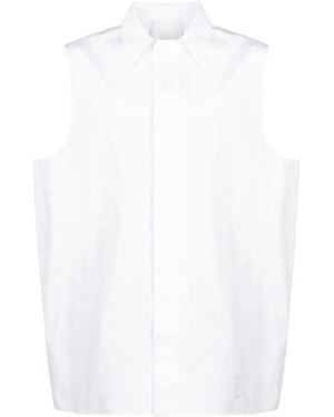Givenchy Chemise Mi-Longue À Design Sans Manches - Blanc