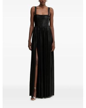 retroféte Abito Lungo Iris - Nero