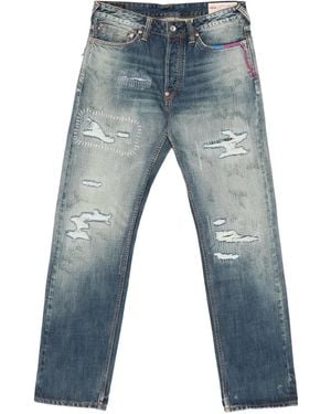 Evisu Distressed Jeans - Blue