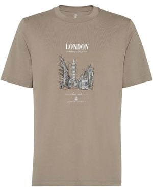 Brunello Cucinelli London Tシャツ - グレー