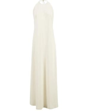 Zeus+Dione Halterneck Gown - White