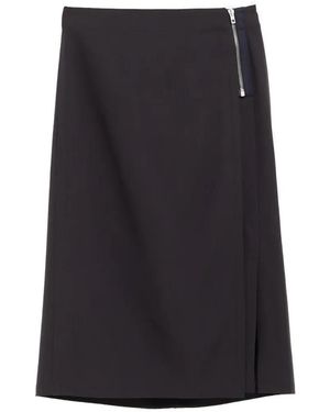 Lemaire Falda Con Detalle De Cremallera - Negro