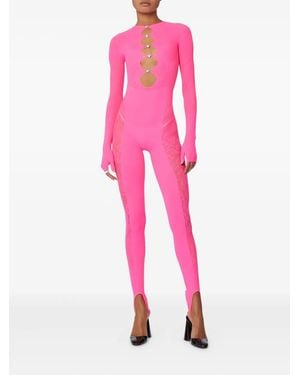 Poster Girl Mesh Jumpsuit - Pink