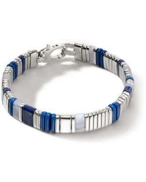 John Hardy Bracciale Colourblock A Catena Con Lapislazzuli - Blu