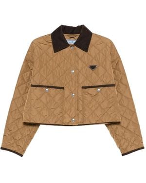 Prada Gesteppte Jacke - Natur