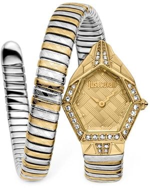 Just Cavalli Snake Armbanduhr 23Mm - Mettallic
