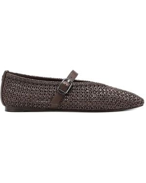 Nokwol Lova Buckle-Fastening Ballet Flats - White