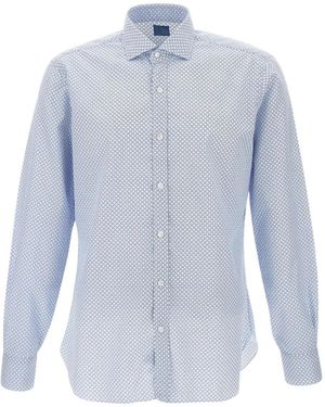 Barba Napoli Graphic-Print Shirt - Blue