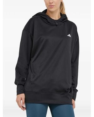 adidas Logo-Detail Hoodie - Black