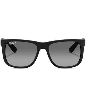 Ray-Ban Justin Rectangle-Frame Sunglasses - Gray