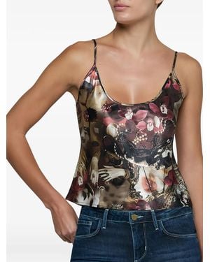 L'Agence Charmy Satin Camisole - Black