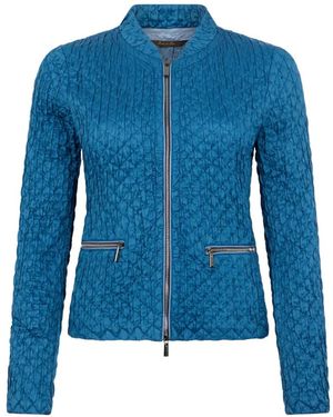 Moorer Quilted Zip-Front Jacket - Blue