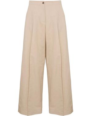 Yves Salomon Pantaloni Con Piega - Neutro