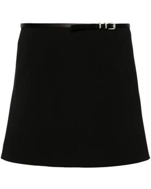 Givenchy Belted Wrap Miniskirt - Black