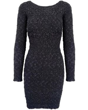 Contessa Mills Blair Smocked Long-Sleeve Dress - Blue