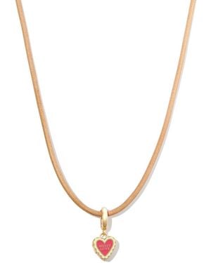 Lauren Rubinski 14Kt Love Gelbgoldhalskette Mit Anhänger - Mettallic