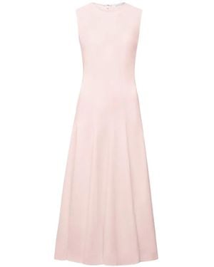 Another Tomorrow Midi Paneled Flared Dress - Pink