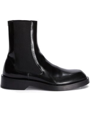 Jil Sander Leather Chelsea Boots - Black