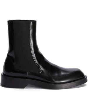 Jil Sander Leather Chelsea Boots - Black