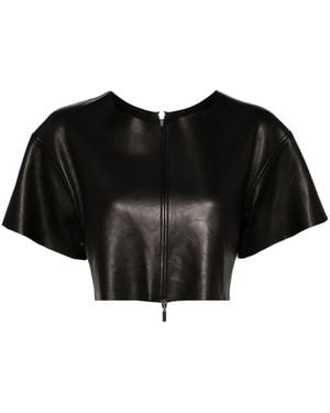 Maticevski T-Shirt Crop - Nero