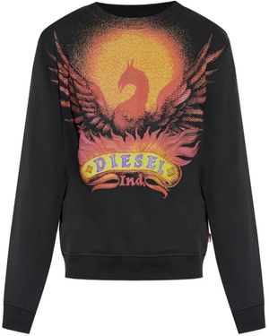 DIESEL Ginn-Aa2 Graphic-Print Sweatshirt - Black