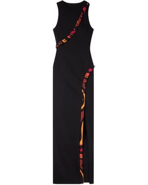 PUCCI Robe Longue À Imprimé - Black