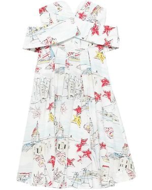 Antonio Marras Strapless Printed Dress - White