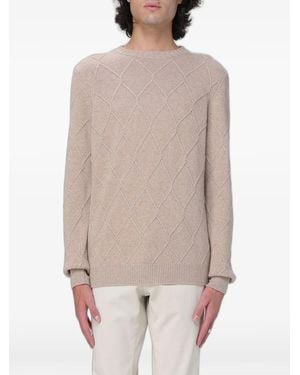 XC Diamond-Knit Jumper - Natural