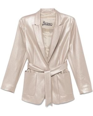 Herno Lamé Blazer - Natural