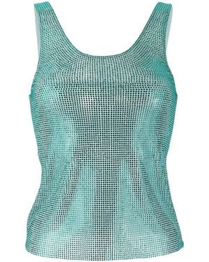 GIUSEPPE DI MORABITO Rhinestone-Embellished Tank Top - Blue