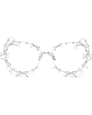 YVMIN Occhiali Da Sole Tondi - Bianco