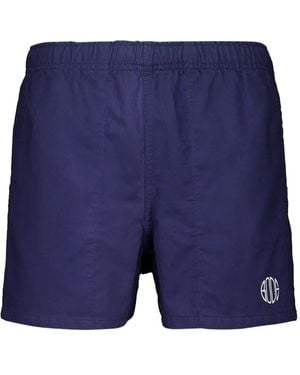 Bode Embroidered deck shorts - Azul