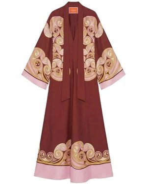 La DoubleJ Magnifico Swirl-Print Dress - Red