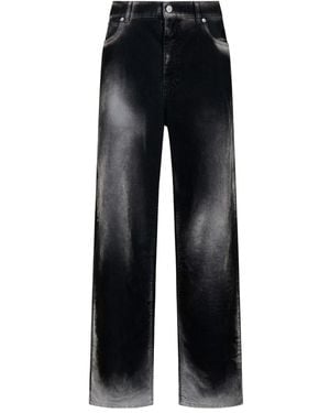 Marni Faded Wide-Leg Jeans - Black
