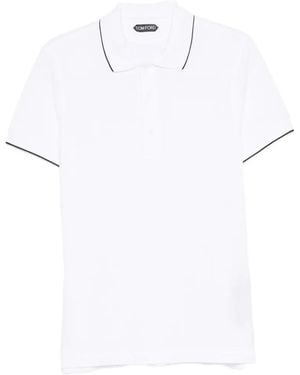 Tom Ford Poloshirt Met Korte Mouwen - Wit