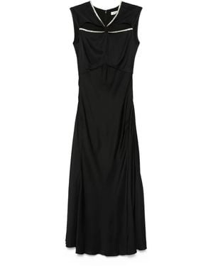 Sandro Maxi Rhinestone-Embellished Dress - Black